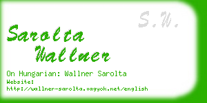 sarolta wallner business card